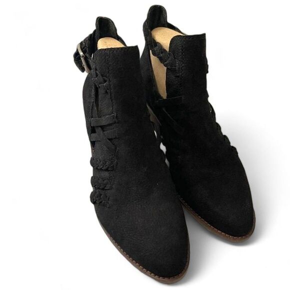 LUCKY BRAND Black Suede "Forbas" Booties, Size 9.5 - Picture 4 of 8